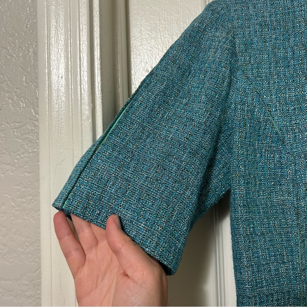 Rag & bone turquoise tweed sheath dress Size 4 - Picture 6 of 12